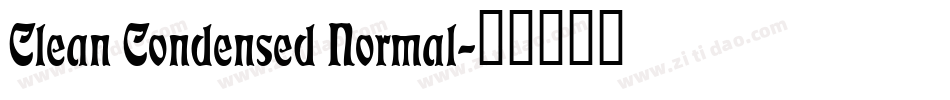 Clean Condensed Normal字体转换